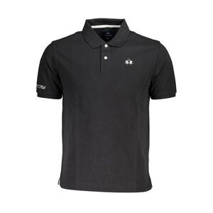 La Martina Black Cotton Men Polo Men's Shirt